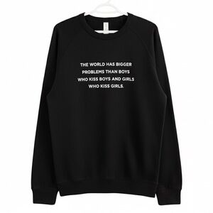 🆕 Pride Black Graphic Writing Crewneck Sweatshirt (PRIDE 🌈) LGBT